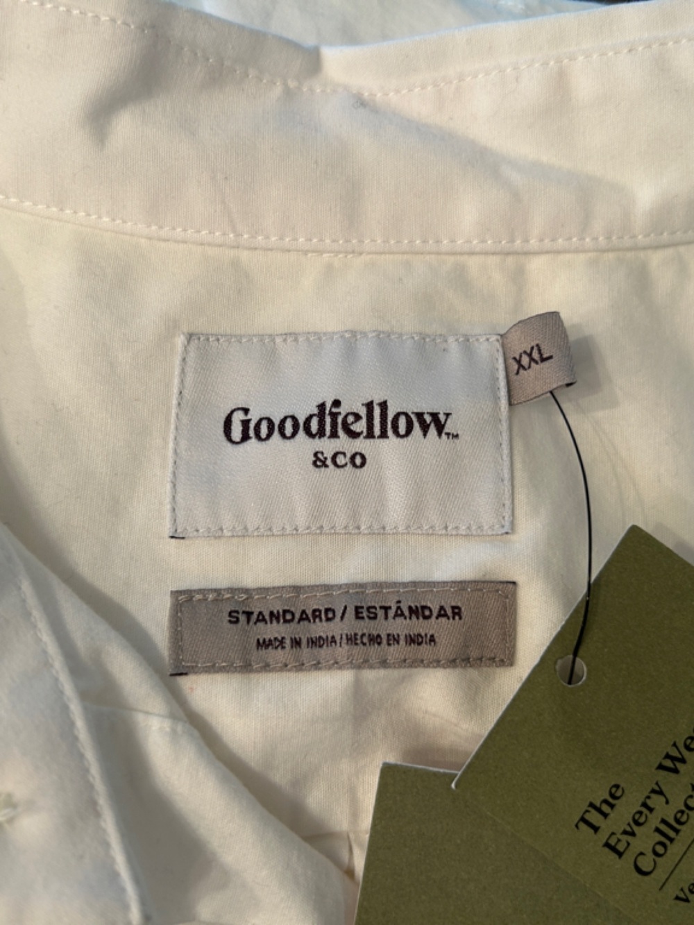 Goodfellow & Co White Short Sleeve Button-Down Shirt xxl - Picture 3 of 3